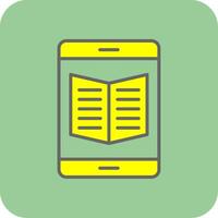Ebook Filled Yellow Icon vector