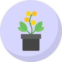 Wattle Flat Bubble Icon vector