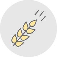 Wheat Line Filled Light Icon vector