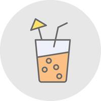 Soft Drink Line Filled Light Icon vector