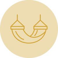 Hammock Line Yellow Circle Icon vector