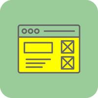 Wireframe Filled Yellow Icon vector