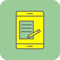 Story Filled Yellow Icon vector