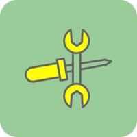 Maintenance Filled Yellow Icon vector