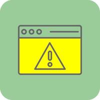 Access Denied Filled Yellow Icon vector