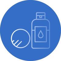 Makeup Remover Flat Bubble Icon vector
