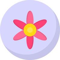 Amaryllis Flat Bubble Icon vector