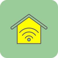 Smart Home Filled Yellow Icon vector