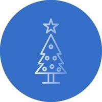 Christmas Tree Flat Bubble Icon vector