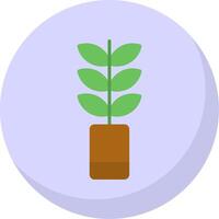 planta plano burbuja icono vector