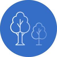 Trees Flat Bubble Icon vector