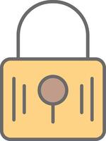 Padlock Line Filled Light Icon vector