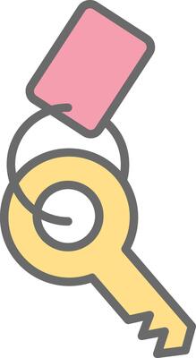Keychain Line Filled Light Icon