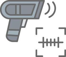 Scanning Line Filled Light Icon vector