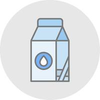 Milk Line Filled Light Icon vector