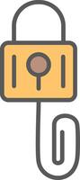 Picklock Line Filled Light Icon vector