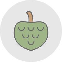 Cherimoya Line Filled Light Icon vector