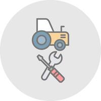 Machines Maintenance Line Filled Light Icon vector