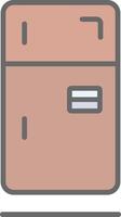 Fridge Line Filled Light Icon vector