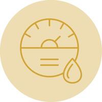 Dial Line Yellow Circle Icon vector