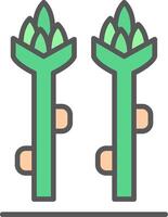 Asparagus Line Filled Light Icon vector