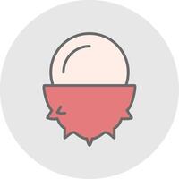 Lychee Line Filled Light Icon vector