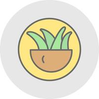 aire plantando línea lleno ligero icono vector