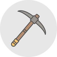 Pickaxe Line Filled Light Icon vector