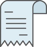 Receipt Line Filled Light Icon vector