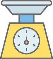 Weighing Machine Line Filled Light Icon vector