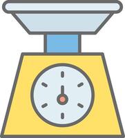 Weighing Machine Line Filled Light Icon vector