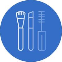 Makeup Brushes Flat Bubble Icon vector