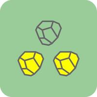 Boulder Filled Yellow Icon vector