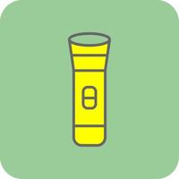 Torch Filled Yellow Icon vector