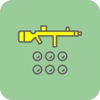 Paintball Filled Yellow Icon vector