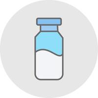 Milk Jar Line Filled Light Icon vector