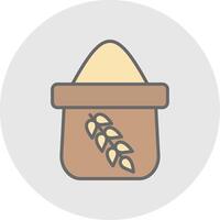 Flour Line Filled Light Icon vector