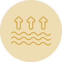 Arrows Line Yellow Circle Icon vector