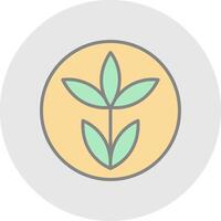 Farm Growth Line Filled Light Icon vector