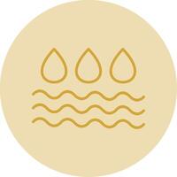 Water Line Yellow Circle Icon vector