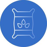 Seed Bag Flat Bubble Icon vector