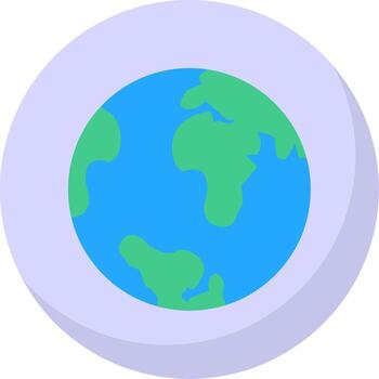 World Flat Bubble Icon vector