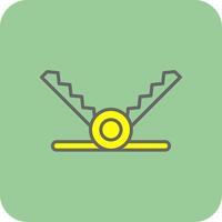 Trap Filled Yellow Icon vector