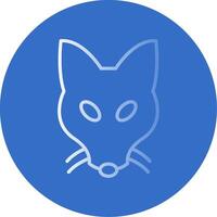 Fox Flat Bubble Icon vector