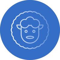 Sheep Flat Bubble Icon vector