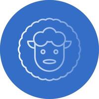 Sheep Flat Bubble Icon vector