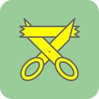 Scissors Filled Yellow Icon vector