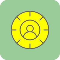 Hunting Filled Yellow Icon vector