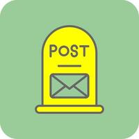 Post It Filled Yellow Icon vector