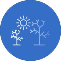 Dry Tree Flat Bubble Icon vector